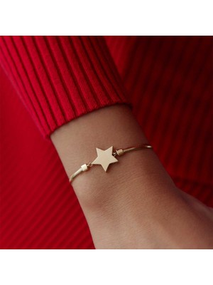 Balıksırtı Plaka Yıldız Bileklik