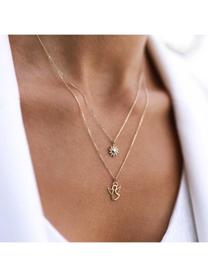 Güneş Melek Ikili Kolye