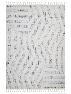 Ivore Bej Geometrik Etnik Modern Desenli Hav Vermeyen Leke Tutmayan Kolay Temizlenen Yumuşak Makine Salon Yolluk Mutfak Halı