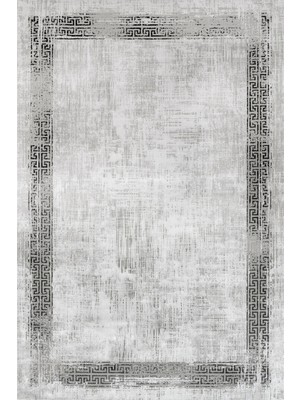 Hali.Net 80x150 cm Gri Blackbrown Pamuk Yıkanabilir Etnik Halı | Mutfak Balkon Salon Halısı | Leke Tutmaz Hipoalerjenik | GM_BLACKBROWN-11298G