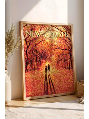 The New Yorker Çerçeveli Tablo November 9 2009 - Central Park'ta Sonbahar Tablosu