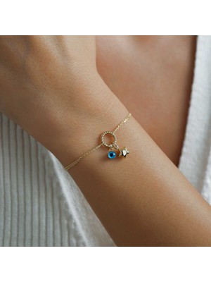 Gözlü Yıldız Charm Bileklik