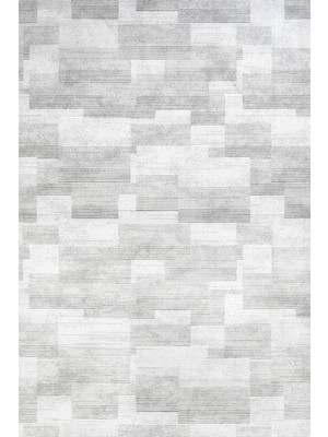 Bespoky 80x150 cm Gri Olympia Modern Lüks Yıkanabilir Halı | Mutfak Balkon Yatak Odası Halısı | Hav Vermez Leke Tutmaz Kaymaz | LXS_OLYMPİA-4010BGR