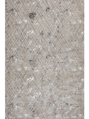 Hali.Net 120x180 cm Gri Bej Çizgili Modern Soyut Geometrik Halı | Salon Yatak Odası Halısı | Hav Vermez Leke Tutmaz | LXS_NADİDE-1067G