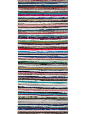 Teselya Yeşil Patchwork Yün Modern Desenli Yün Hav Toz Vermez Leke Tutmayan Salon Yolluk Mutfak El Dokuma Halı