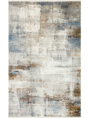 Naina Modern Gri Akrilik Dikdörtgen Modern Desenli Akrilik Hav Vermeyen Leke Tutmayan Kolay Temizlenen Yumuşak Makine Salon Yolluk Mutfak Halı