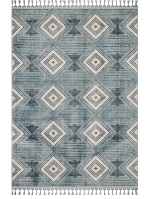 Hali.Net 140x200 cm Mavi Mhv Modern Vintage Antika Halı | Yatak Odası Çocuk Odası Salon Halısı | Hav Vermez Leke Tutmaz | MHV-3844