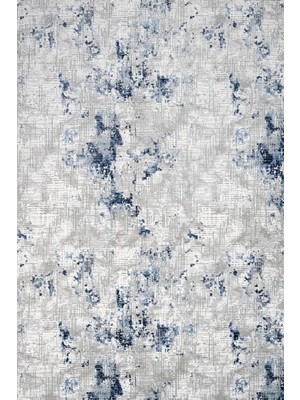 Hali.Net 80x150 cm Gri Açık Gri Lekeli Modern Soyut Yıkanabilir Halı | Salon Mutfak Halısı | Leke Tutmaz Hipoalerjenik | CREA_COSMOS-7604A