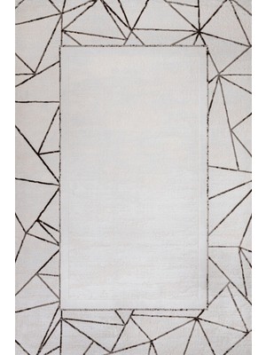 Kahverengi Geometrik Etnik Modern Desenli Pamuk Makinada Yıkanabilir Hav Toz Vermez Leke Tutmayan Kaymaz Taban Dijital Makine Baskı Salon Yolluk Mutfak Halı