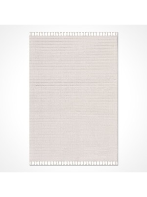 Krem Düz Etnik Modern Desenli Hav Vermeyen Leke Tutmayan Kolay Temizlenen Yumuşak Makine Salon Yolluk Mutfak Halı