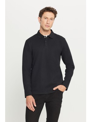 Altınyıldız Classics Pamuklu Standart Fit Normal Kesim Polo Yaka Sweatshirt