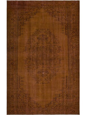 Atina Kahverengi Eskitme Yün Modern Desenli Yün Hav Toz Vermez Leke Tutmayan Salon Yolluk Mutfak El Dokuma Halı