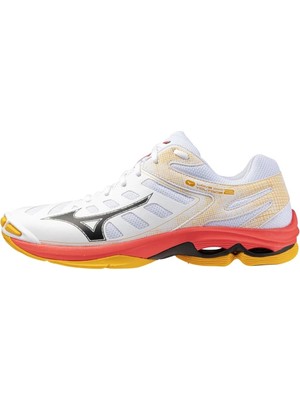 Mizuno Wave Voltage 2 Unisex Voleybol Ayakkabısı Beyaz / Turuncu Hafif ve Esnek Taban Yapısı