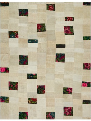 Vintage Kahverengi Çiçekli Yün Modern Desenli Yün Hav Toz Vermez Leke Tutmayan Salon Yolluk Mutfak El Dokuma Halı