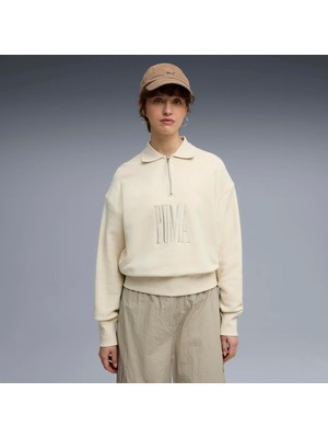 Puma Kadın Krem Puma Premıum Ess Polo Crew Krem Kadın Sweatshirt