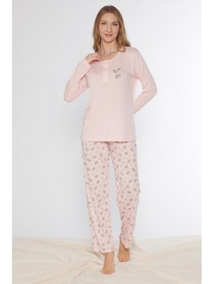 Uzun Kol Pijama Takımı Viskon Alperi 790-77