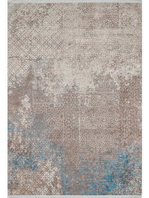 Swabi Kahverengi Modern Etnik Desenli Makinada Yıkanabilir Hav Toz Vermez Leke Tutmayan Kaymaz Taban Dijital Makine Baskı Salon Yolluk Mutfak Halı