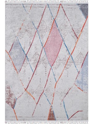 Hali.Net 80x150 cm Krem Dijital Baskı Etnik Patchwork Halı | Mutfak Balkon Salon Halısı | Hav Vermez Hipoalerjenik | HALN-HLN5059