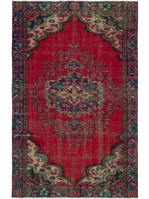 Atina Turkuaz Eskitme Yün Modern Desenli Yün Hav Toz Vermez Leke Tutmayan Salon Yolluk Mutfak El Dokuma Halı