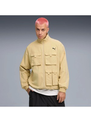 Puma Erkek Gri Puma T7 Cargo Track Jacket Gri Erkek Fermuarlı Ceket