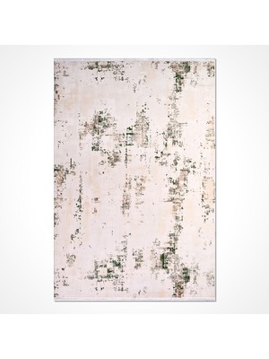 Hali.Net 120x120 cm Krem Karen Pamuk Yıkanabilir Klasik Halı | Yatak Odası Çocuk Odası Halısı | Leke Tutmaz Hipoalerjenik | KAREN-6413AK