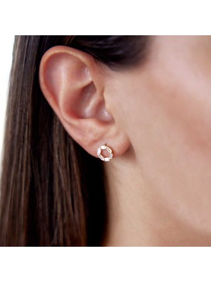 Baget Taşlı Altıgen  Küpe