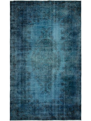 Hali.Net 168x281 cm Mavi Atina Anadolu Yün Halı | Salon Yatak Odası Halısı | Doğal Yün El Yapımı El Dokuma Hav Vermez | UNİQUE-17817