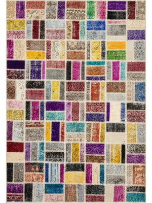 Atina Turkuaz Eskitme Yün Modern Desenli Yün Hav Toz Vermez Leke Tutmayan Salon Yolluk Mutfak El Dokuma Halı