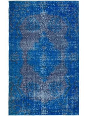 Atina Turkuaz Eskitme Yün Modern Desenli Yün Hav Toz Vermez Leke Tutmayan Salon Yolluk Mutfak El Dokuma Halı