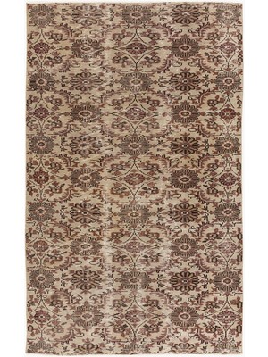 Atina Bej Eskitme Yün Modern Desenli Yün Hav Toz Vermez Leke Tutmayan Salon Yolluk Mutfak El Dokuma Halı