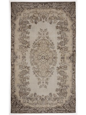 Girit Bej Çizgili Yün Modern Desenli Yün Hav Toz Vermez Leke Tutmayan Salon Yolluk Mutfak El Dokuma Halı