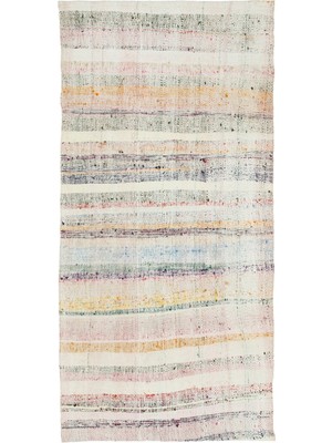 Hali.Net 90x186 cm Bej Vintage Anadolu Yün Halı | Balkon Halısı Mutfak Koridor Halı | Doğal Yün El Yapımı El Dokuma Hav Vermez | UNİQUE-37045
