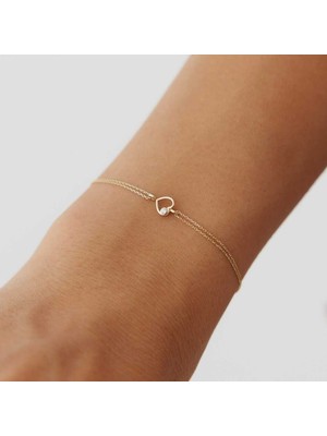 Mini Taşlı Kalp Bileklik