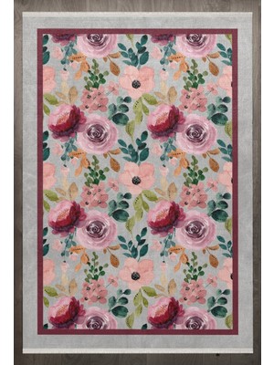 Hali.Net 140x200 cm Pembe Nature Pamuk Yıkanabilir Modern Halı | Yatak Odası Çocuk Odası Salon Halısı | Leke Tutmaz Hipoalerjenik | F_NATURE-203