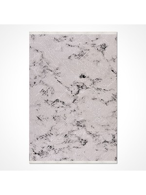 Gri Modern Etnik Desenli Mikro Hav Vermeyen Leke Tutmayan Kolay Temizlenen Yumuşak Makine Salon Yolluk Mutfak Halı