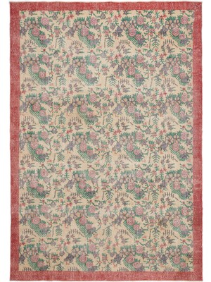 Vintage Gri Göbekli Yün Modern Desenli Yün Hav Toz Vermez Leke Tutmayan Salon Yolluk Mutfak El Dokuma Halı