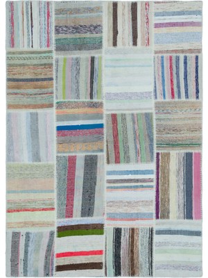 Iskece Mor Eskitme Yün Modern Desenli Yün Hav Toz Vermez Leke Tutmayan Salon Yolluk Mutfak El Dokuma Halı