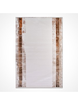Bespoky 80x150 cm Krem Yıkanabilir Halı | Yatak Odası Mutfak Halısı | Leke Tutmayan, Kaymaz | AMAZON-12057K