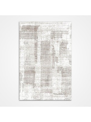 Bespoky 120x200 cm Krem Silver Modern Etnik Yıkanabilir Halı | Yatak Odası Çocuk Odası Halısı | Leke Tutmayan Kaymaz | SİLVER-16501
