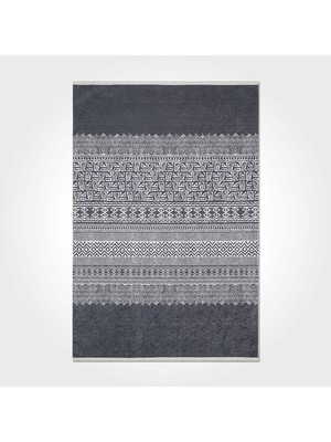 Hali.Net 80x150 cm Gri İskandinav Pamuk Yıkanabilir Klasik Halı | Mutfak Balkon Yatak Odası Halısı | Leke Tutmaz Hipoalerjenik | İSKANDİNAV-3065PC