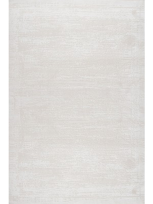 Krem Modern Etnik Desenli Pamuk Makinada Yıkanabilir Hav Toz Vermez Leke Tutmayan Kaymaz Taban Dijital Makine Baskı Salon Yolluk Mutfak Halı