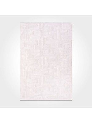 Bespoky 80x150 cm Krem Avangart Modern Etnik Yıkanabilir Halı | Mutfak Balkon Yatak Odası Halısı | Leke Tutmayan Kaymaz | AVANGART-404B