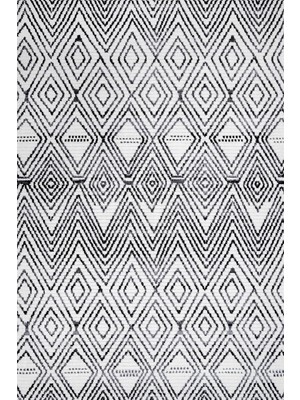Hali.Net 300x300 cm Beyaz Monaco Pamuk Yıkanabilir Etnik Halı | Geniş Salon Yatak Odası Halısı | Leke Tutmaz Hipoalerjenik Çabuk Kuru | CREA_MONACO-16709