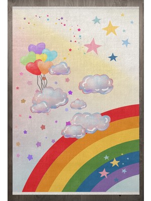 Bespoky 140x200 cm Child Modern Yıkanabilir Halı | Yatak Odası Çocuk Odası Halısı | Leke Tutmayan Kaymaz | F_CHİLD-1028