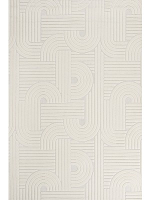 Bespoky 140x200 cm Krem Dizayn Modern Lüks Yıkanabilir Halı | Yatak Odası Çocuk Odası Halısı | Hav Vermez Leke Tutmaz Kaymaz | LXS_DİZAYN-1090K