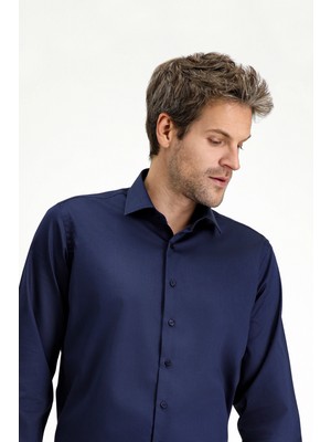 Kiğılı Uzun Kol Klasik Nano Care Su İtici Leke Tutmaz 4 Mevsim Pamuk Gömlek