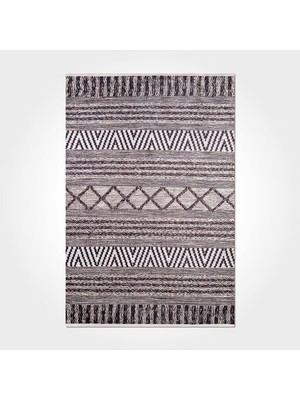Bespoky 80x150 cm Kahverengi İskandinav Yıkanabilir Halı | Mutfak Balkon Yatak Odası Halısı | Hav Vermez Leke Tutmaz Kaymaz | İSKANDİNAV-3018PC