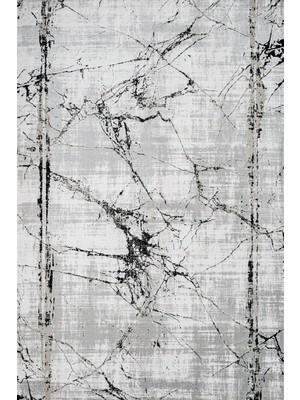 Bespoky 140x200 cm Gri Modern Stone Yıkanabilir Halı | Yatak Odası Çocuk Odası Halısı | Leke Tutmayan Kaymaz | CREA_STONE-17103
