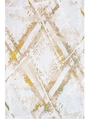 Bespoky 140x200 cm Krem Londra Modern Yıkanabilir Halı | Yatak Odası Çocuk Odası Halısı | Leke Tutmayan Kaymaz | CREA_LONDRA-11505