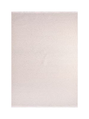 Bespoky 100x150 cm Krem Liya Modern Etnik Bukle Yıkanabilir Halı | Mutfak Balkon Yatak Odası Halısı | Leke Tutmayan Kaymaz